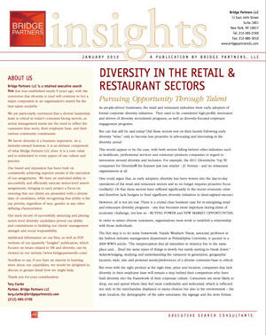 Diversity in the Retail & Restaurant Sectors