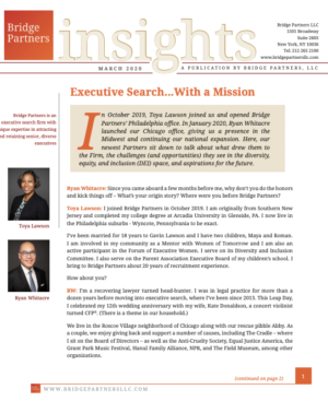 Executive Search…..With A Mission